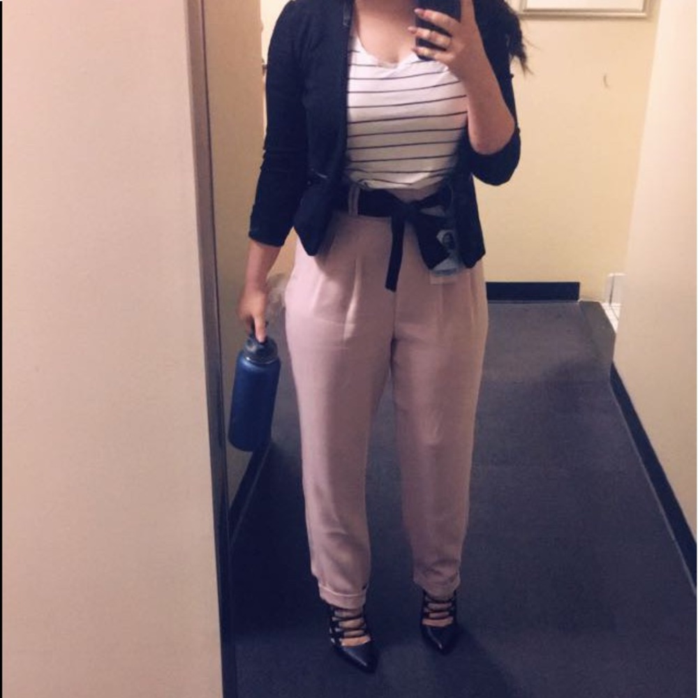 High Rise Paper Bag Slacks - Picture 4 of 4